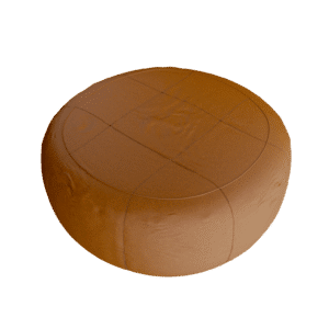Tan moroccan leather pouf, brown moroccan leather pouf