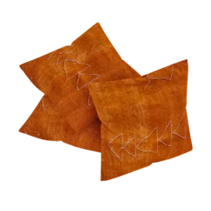Orange moroccan throw pillow